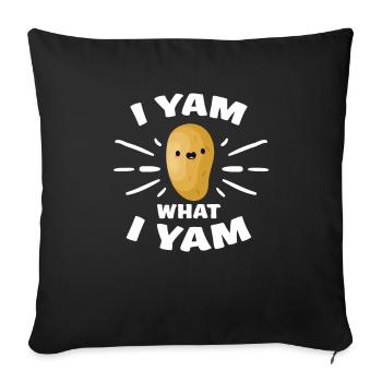 pomme de terre - Housse de coussin décorative 45 x 45 cm - noir - Devant