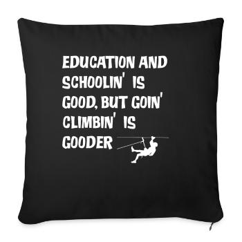 Mountaineering Mountaineer Climbing Climbing Mountains - Sofa pillowcase 17,3'' x 17,3'' (45 x 45 cm) - black - Front