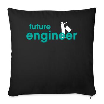 Futur ingénieur - Housse de coussin décorative 45 x 45 cm - noir - Devant