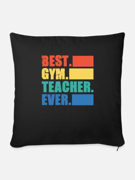 Fitnesstrainer - Sofakissenbezug 45 x 45 cm - Schwarz