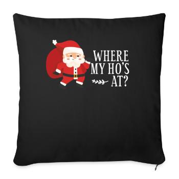 Where My Ho’s At No. 1 - Housse de coussin décorative 45 x 45 cm - noir - Devant