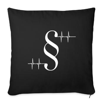 Law student attorney - Sofa pillowcase 17,3'' x 17,3'' (45 x 45 cm) - black - Front