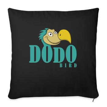 Police Dodo avec tête Dodo - Housse de coussin décorative 45 x 45 cm - noir - Devant