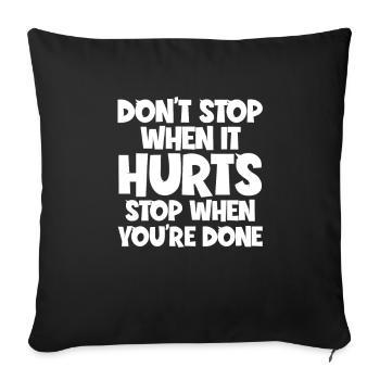 fitness - Sofa pillowcase 17,3'' x 17,3'' (45 x 45 cm) - black - Front