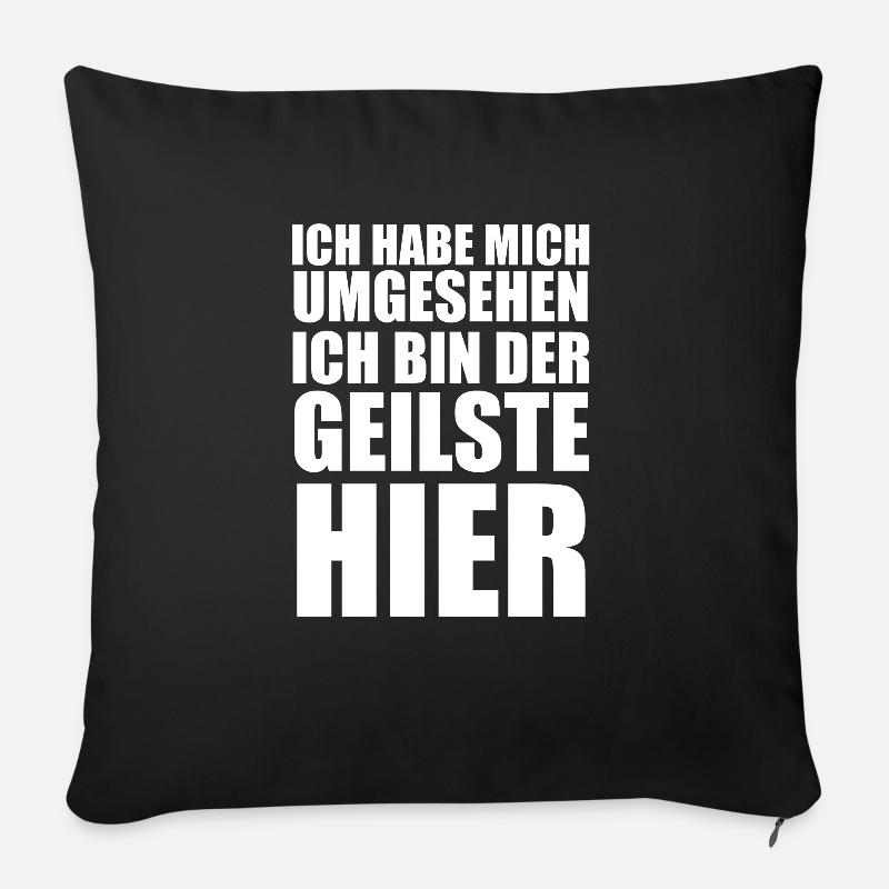 Lustig - Sofakissenbezug 45 x 45 cm - Schwarz