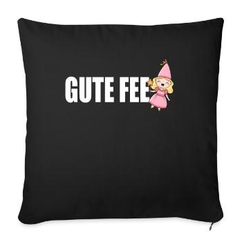 Gute Fee Märchenwesen Fabelwesen Fairy - Sofakissenbezug 45 x 45 cm - Schwarz - Vorne