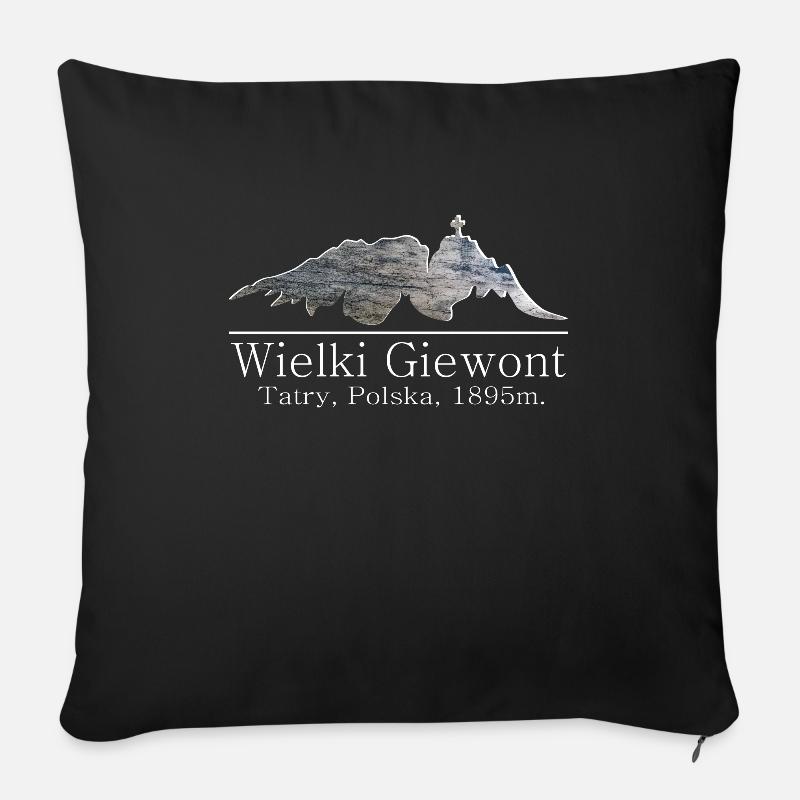 Polen Polska Bergsteiger Ski Klettern wander - Sofakissenbezug 45 x 45 cm - Schwarz