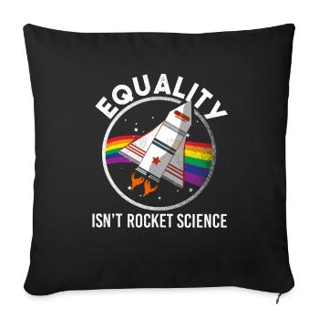 L'amour est fierté Herz Equality Dame Herr Frau Merch - Housse de coussin décorative 45 x 45 cm - noir - Devant