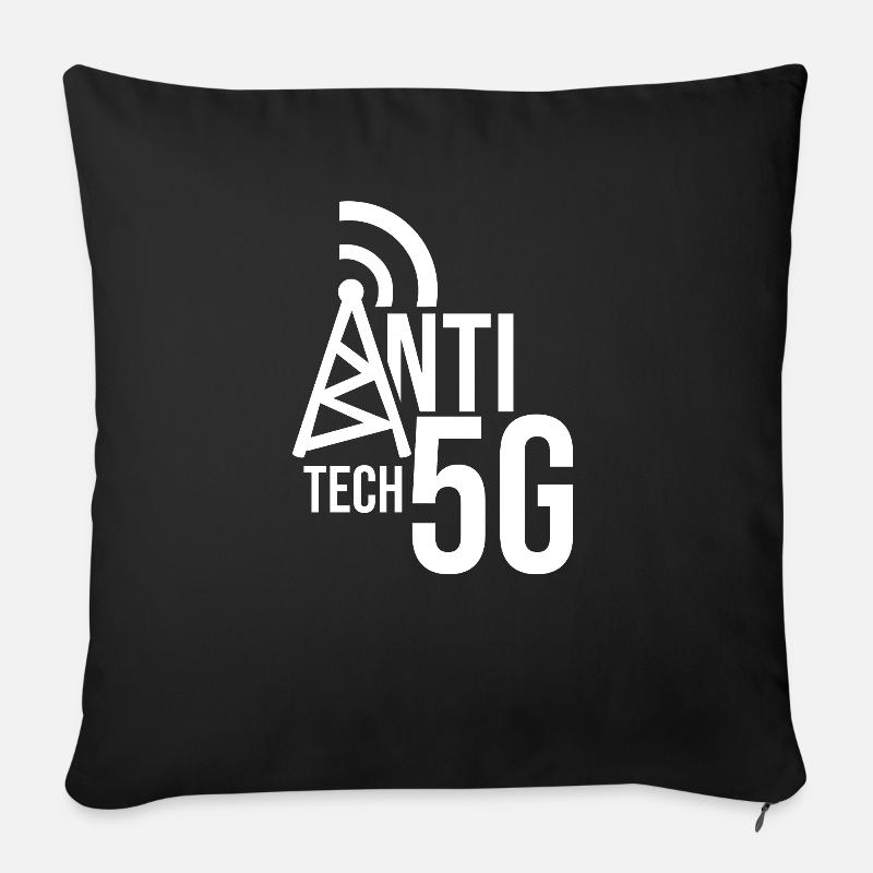 Anti 5G - Sofakissenbezug 45 x 45 cm - Schwarz