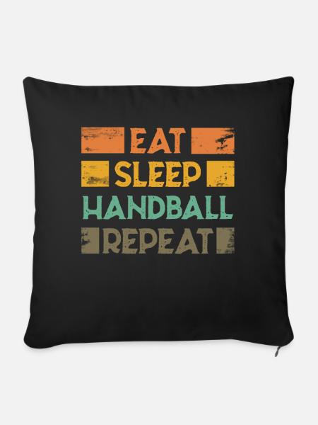 Handball Handballer Beachhandball Handballspieler - Sofakissenbezug 45 x 45 cm - Schwarz