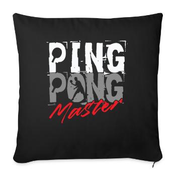 Table tennis table tennis racket table tennis player - Sofa pillowcase 17,3'' x 17,3'' (45 x 45 cm) - black - Front