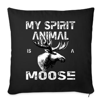Spirit Animal Mosses - Sofa pillowcase 17,3'' x 17,3'' (45 x 45 cm) - black - Front