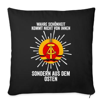 Ostdeutschland Ossi - Sofakissenbezug 45 x 45 cm - Schwarz - Vorne