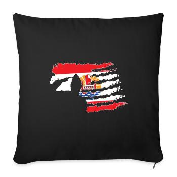 Un soldat de la Polynésie française salue un patriote - Housse de coussin décorative 45 x 45 cm - noir - Devant