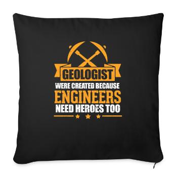 Geologie Geologe Geologin Gestein Steine Geschenk - Sofakissenbezug 45 x 45 cm - Schwarz - Vorne