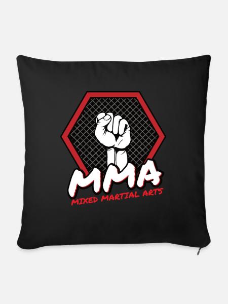 MMA - Sofakissenbezug 45 x 45 cm - Schwarz