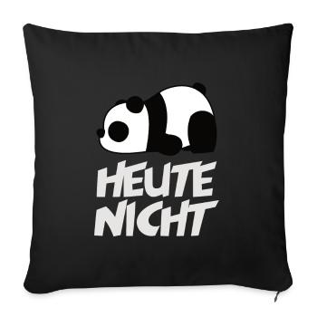 Not Panda today - Sofa pillowcase 17,3'' x 17,3'' (45 x 45 cm) - black - Front