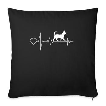 Chihuahua Dogs Chiwawa Valentine's Day Gift - Housse de coussin décorative 45 x 45 cm - noir - Devant