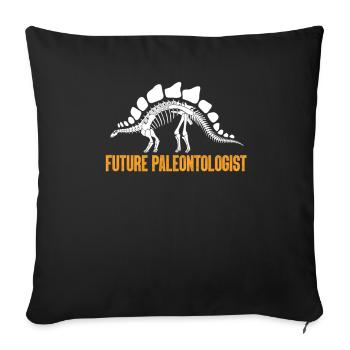 paleontology - Sofa pillowcase 17,3'' x 17,3'' (45 x 45 cm) - black - Front
