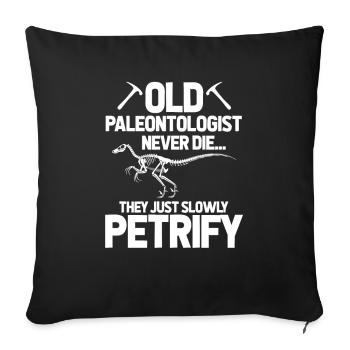 paleontology - Sofa pillowcase 17,3'' x 17,3'' (45 x 45 cm) - black - Front