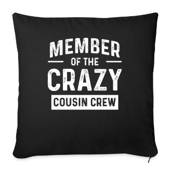 Cousin - Sofa pillowcase 17,3'' x 17,3'' (45 x 45 cm) - black - Front