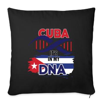 Cuba is in my DNA - Sofa pillowcase 17,3'' x 17,3'' (45 x 45 cm) - black - Front