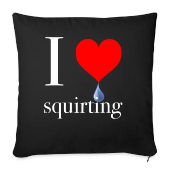 Jouir drôle de sort sexe femme - Housse de coussin décorative 45 x 45 cm - noir - Devant
