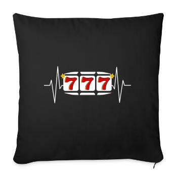 Casino Egk Spielothek heartbeat full screen slots - Sofa pillowcase 17,3'' x 17,3'' (45 x 45 cm) - black - Front