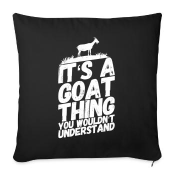 Goat billy goat understand sayings - Sofa pillowcase 17,3'' x 17,3'' (45 x 45 cm) - black - Front