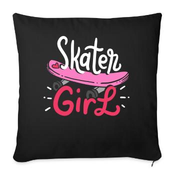 Patineurs de planche à roulettes - Housse de coussin décorative 45 x 45 cm - noir - Devant