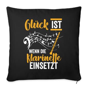 Klarinette Komponist - Sofakissenbezug 45 x 45 cm - Schwarz - Vorne