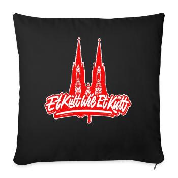 Et Kütt Wie Et Kütt Kölsches Grundgesetz Köln - Sofakissenbezug 45 x 45 cm - Schwarz - Vorne