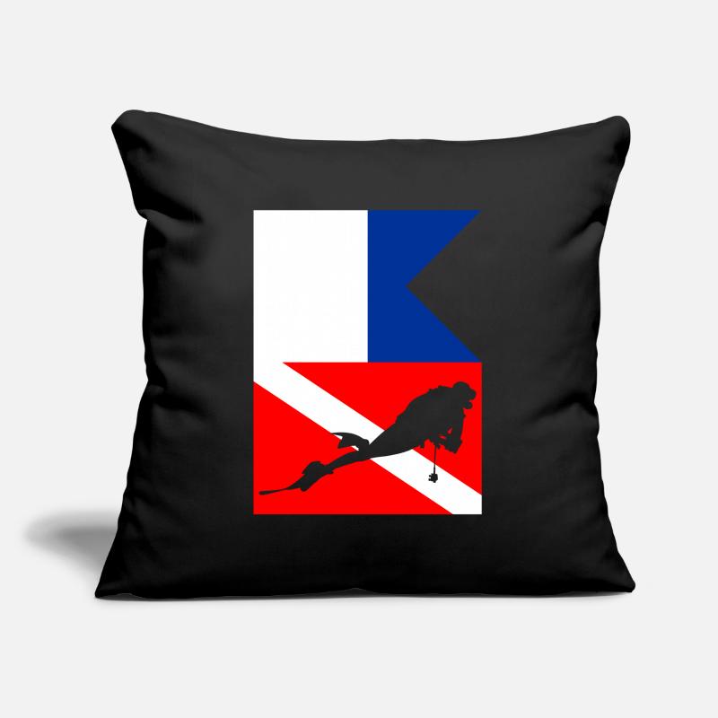 Drapeaux de plongeurs Housse de coussin décorative 45 x 45 cm