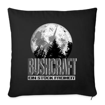 Bushcraft - Housse de coussin décorative 45 x 45 cm - noir - Devant