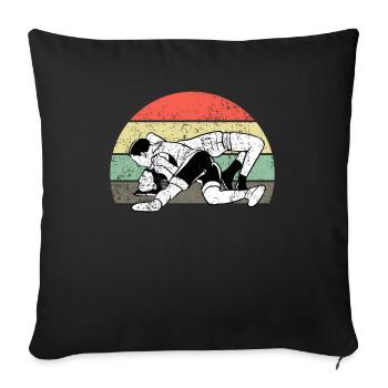Ringer-Retro - Sofakissenbezug 45 x 45 cm - Schwarz - Vorne
