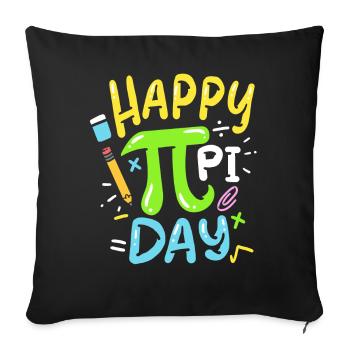 maths Pi Day - Housse de coussin décorative 45 x 45 cm - noir - Devant