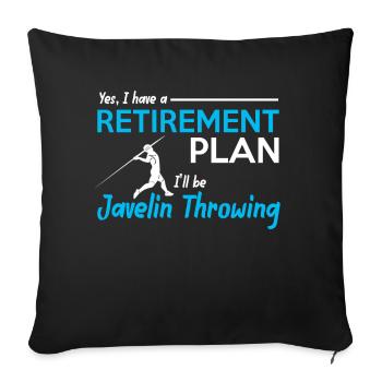 Javelin Throwing Javelin Throwing - Sofa pillowcase 17,3'' x 17,3'' (45 x 45 cm) - black - Front