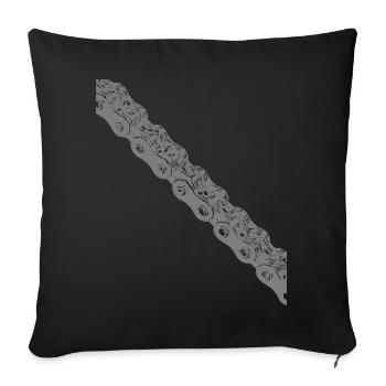 aurait eu une chaîne de vélo - Housse de coussin décorative 45 x 45 cm - noir - Devant