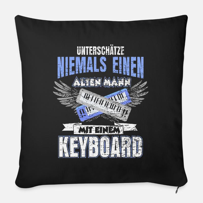 Keyboard Musiker - Sofakissenbezug 45 x 45 cm - Schwarz