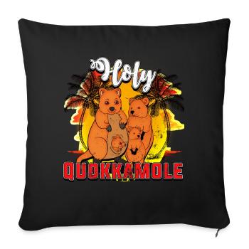 quokka - Housse de coussin décorative 45 x 45 cm - noir - Devant