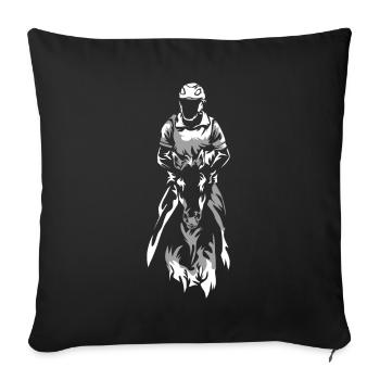 Endurance Equestrian Gift - Sofa pillowcase 17,3'' x 17,3'' (45 x 45 cm) - black - Front