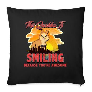 quokka - Housse de coussin décorative 45 x 45 cm - noir - Devant