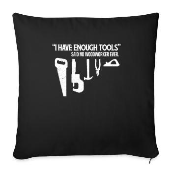 charpentier - Housse de coussin décorative 45 x 45 cm - noir - Devant
