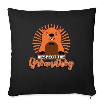 Groundhog Day - Sofa pillowcase 17,3'' x 17,3'' (45 x 45 cm) - black - Front