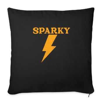Electrician electricity electrics electronics gift - Sofa pillowcase 17,3'' x 17,3'' (45 x 45 cm) - black - Front