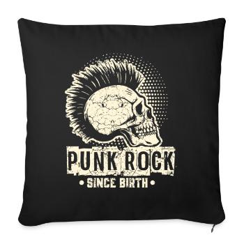 Punk Music Retro Punk Rock Skull Gift 1 - Sofa pillowcase 17,3'' x 17,3'' (45 x 45 cm) - black - Front