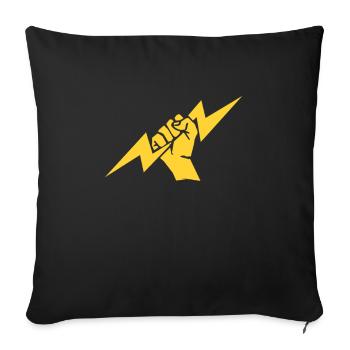 Electrician electricity electrics artisan gift - Sofa pillowcase 17,3'' x 17,3'' (45 x 45 cm) - black - Front