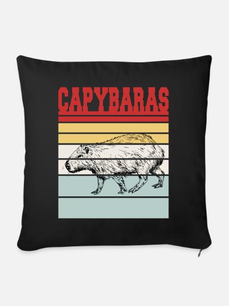CAPYBARAS - Sofakissenbezug 45 x 45 cm - Schwarz