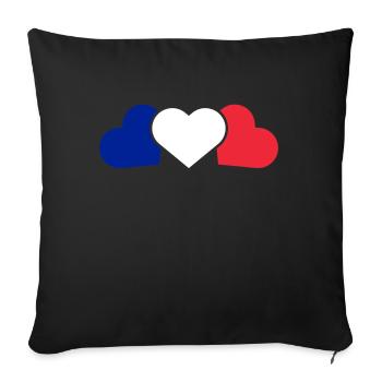 Frankreich - Sofakissenbezug 45 x 45 cm - Schwarz - Vorne