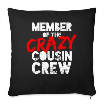 cousin - Sofa pillowcase 17,3'' x 17,3'' (45 x 45 cm) - black - Front